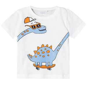 Name It T-Shirt - Nmmvilasse - Brigt White/dinosaur - Name It - 2 År (92) - T-Shirt
