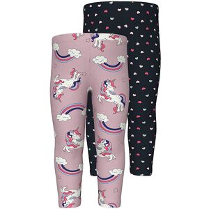 Name It Leggings - 2-Pak - Nmfvipia - Parfait Pink/dark Sapphire - Name It - 3 År (98) - Leggings