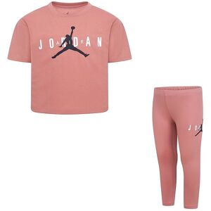Jordan Sæt - T-Shirt/leggings - Sustainable - Red Stardust - Jordan - 6-7 År (116-122) - T-Shirt