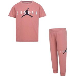Jordan Sæt - Sweatpants/t-Shirt - Sustainable - Red Stardust - Jordan - 6-7 År (116-122) - Sweatsæt