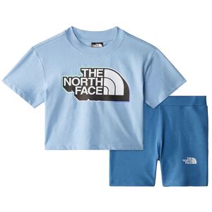 The North Face Shortssæt - T-Shirt/cykelshorts - Steel Blue/ind - The North Face - 7 År (122) - T-Shirt