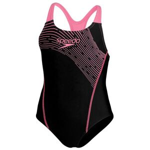 Speedo Badedragt - Girls Medley Logo Medalist - Sort/pink - Speedo - 5-6 År (110-116) - Badetøj