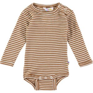 Joha Body L/æ - Uld/silke - Rib - Brun/hvid - 60 - Joha Body L/æ