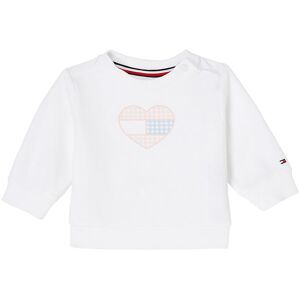 Tommy Hilfiger Sweatshirt - Gingham Flag - Hvid - Tommy Hilfiger - 1½ År (86) - Sweatshirt