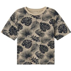 Name It T-Shirt - Nkmvalther - Pure Cashmere/leafs - 9-10 År (134-140) - Name It T-Shirt