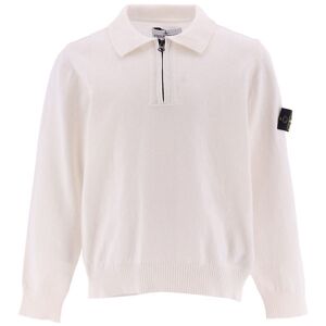 Stone Island Bluse M. Lynlås - Strik - Hvid - Stone Island - 10 År (140) - Bluse