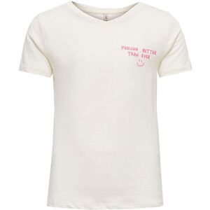 Kids Only T-Shirts - Kogvinni - Cloud Dancer/better - Kids Only - 7-8 År (122-128) - T-Shirt