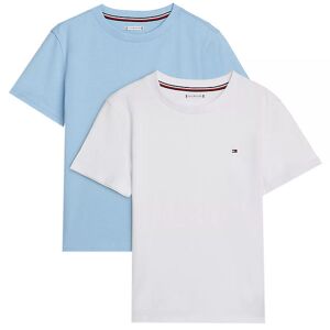 Tommy Hilfiger T-Shirts - 2-Pak - Well Water Blue/hvid - Tommy Hilfiger - 8-10 År (128-140) - T-Shirt