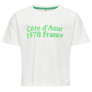 Kids Only T-Shirt - Kogsinna - Cloud Dancer/azur - Kids Only - 11-12 År (146-152) - T-Shirt
