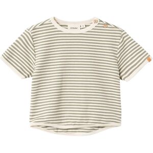 Lil Atelier T-Shirt - Nmmgeo - Moss Gray - Lil Atelier - 6 År (116) - T-Shirt