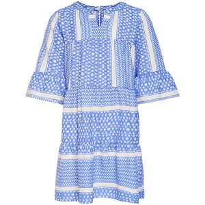 Kids Only Kjole - Kogalberte - Cloud Dancer/dazzling Blue - Kids Only - 8 År (128) - Kjole