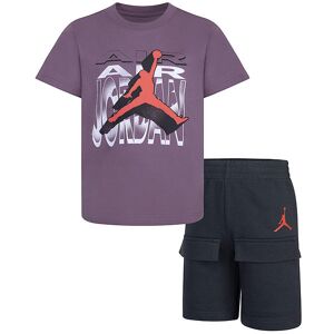 Jordan Shortssæt - Air 3d Ft - Sort/lilla - Jordan - 6-7 År (116-122) - Shorts