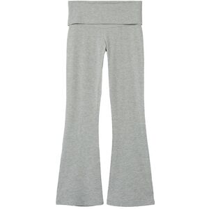 Name It Bukser - Nkfhelena - Fold Down Bootcut - Grey Melange - Name It - 9 År (134) - Bukser - Bomuld