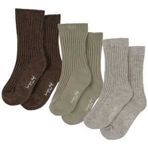 Konges Sløjd Strømper - 3-Pak - Soft Grey/ment/brown - Konges Sløjd - 17/18 - Strømper