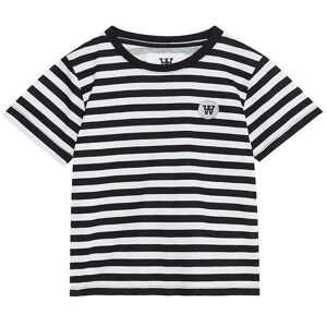 Wood Wood T-Shirt - Ola - Black/white Stripes - Wood Wood - 9-10 År (134-140) - T-Shirt