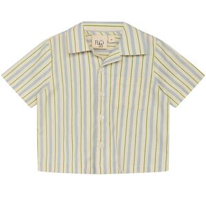 Flöss Skjorte - Bobby - Blue/green Stripe - Flöss - 3 År (98) - Skjorte
