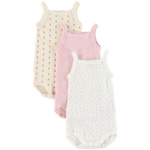 Petit Bateau Bodyer U/æ - 3-Pak - Hvid/beige/rosa - Petit Bateau - 18 Mdr - Body U/æ