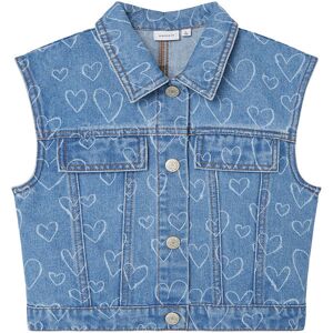 Name It Vest - Nkflilli - Dark Blue/hearts - Name It - 10 År (140) - Vest