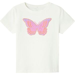 Name It T-Shirt - Nkfhanne - Jet Stream M. Palietter - Name It - 7-8 År (122-128) - T-Shirt