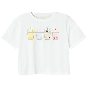 Name It T-Shirt - Nkfsigga - Bright White M. Milkshakes - Name It - 11-12 År (146-152) - T-Shirt