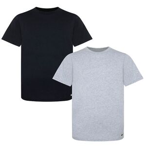 Nike T-Shirt - 2-Pak - Dk Grey Heather/black - Nike - 8-11 År (128-146) - T-Shirt