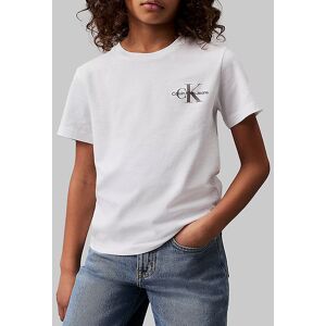 Klein T-Shirt - Chest Monogram - Bright White - Calvin Klein - 12 År (152) - T-Shirt