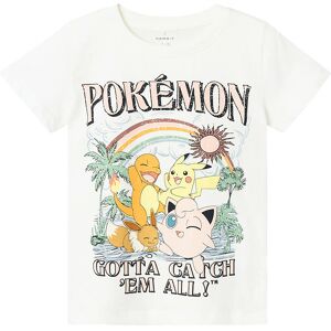 Name It T-Shirt - Nkfaxaja Pokémon - Bright White - Name It - 9-10 År (134-140) - T-Shirt