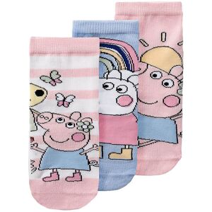 Name It Strømper - 3-Pak - Nmfarra Peppa Pig - Chambray Blue - Name It - 31/33 - Strømper