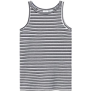 Name It Top - Nkfhobine - Bright White/black - Name It - 11-12 År (146-152) - T-Shirt