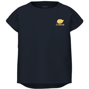 Name It T-Shirt - Nkfvarutti - Dark Sapphire M. Citron - Name It - 11-12 År (146-152) - T-Shirt