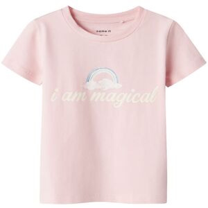 Name It T-Shirt - Nmfhejsa - Parfait Pink M. Regnbue - Name It - 1½ År (86) - T-Shirt