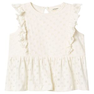 Lil Atelier Top - Nmfhimaja - Coconut Milk M. Hulmønster - Lil Atelier - 7-8 År (122-128) - T-Shirt