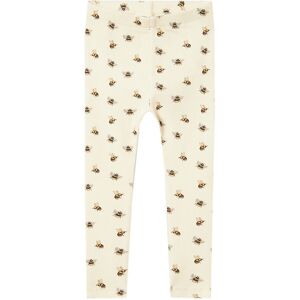 Lil Atelier Leggings - Rib - Nmngavo - Turtledove M. Bier - Lil Atelier - 2 År (92) - Leggings