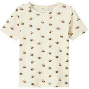 Lil Atelier T-Shirt - Rib - Nmngavo - Turtledove M. Bier - Lil Atelier - 7-8 År (122-128) - T-Shirt