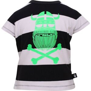 Danefæ T-Shirt - Sort/hvid Stribet M. Neongrøn Viking - Danefæ - 9 Mdr - T-Shirt