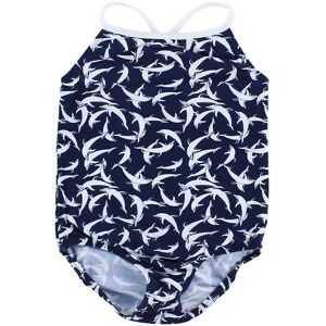 Petit Crabe Badedragt - Uv50+ - Navy M. Delfiner - Petit Crabe - 2-3 År (92-98) - Badetøj