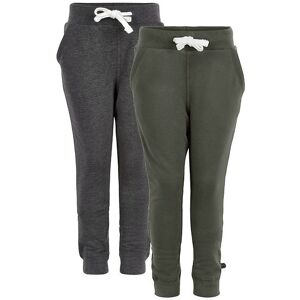 Minymo Sweatpants - 2-Pak - Koksgrå/army - Minymo - 9 År (134) - Bukser - Bomuld