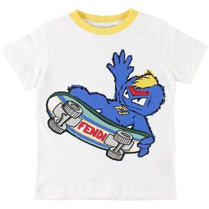 Fendi Kids T-Shirt - Hvid M. Fendirumi - Fendi - 7 År (122) - T-Shirt