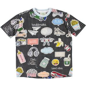 Fendi Kids T-Shirt - Sortternet M. Print - Fendi - 7 År (122) - T-Shirt