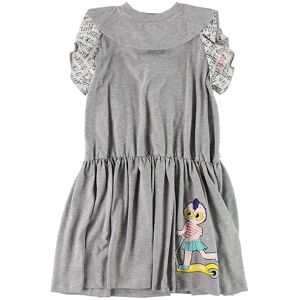 Fendi Kids Kjole - Gråmeleret M. Flæser/fendirumi - Fendi - 7 År (122) - Kjole