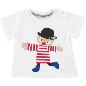 Fendi Kids T-Shirt - Hvid M. Klovn - Fendi - 3 Mdr - T-Shirt