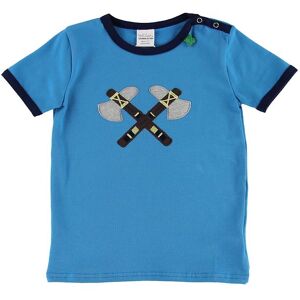 Freds World T-Shirt - Blå M. Økser - Freds World - 1 År (80) - T-Shirt