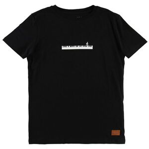 Hound T-Shirt - Sort M. Print - Hound - 8 År (128) - T-Shirt
