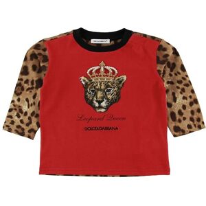 Dolce & Gabbana Bluse - Animal - Rød M. Leopard - Dolce & Gabbana - 12-18 Mdr - Bluse