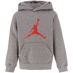 Jordan Hættetrøje - Jumpman Logo - Gråmeleret M. Rød - Jordan - 3-4 År (98-104) - Hættetrøje