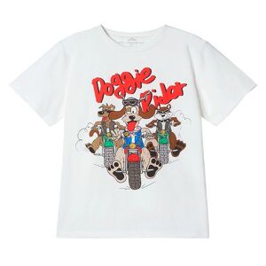Stella Mccartney Kids T-Shirt - Doggie Riders - Hvid - Stella Mccartney Kids - 2 År (92) - T-Shirt