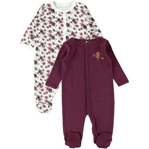 Name It Natdragt - Noos - Nbfnightsuit - 2-Pak - Prune Purple - 1 År (80) - Name It Natdragt