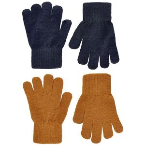 Celavi Handsker - Uld/nylon - 2-Pak - Pumpkin Spice/navy - Celavi - 3-6 År (98-116) - Handsker