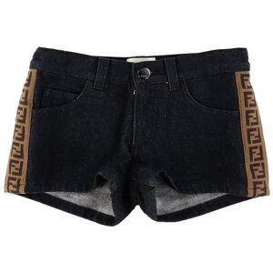 Fendi Shorts - Sort Denim M. Logobånd - Fendi - 8 År (128) - Shorts