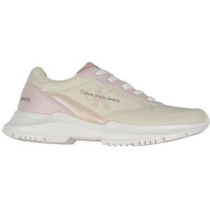 Klein Sko - Low Cut Lace-Up - Beige/pink/powder Pink - Calvin Klein - 35 - Sko